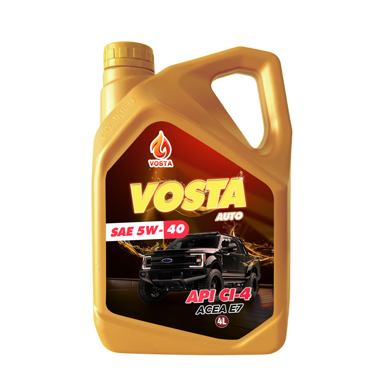 Dầu nhờn động cơ Diesel ô tô 4T SAE 5W-40, API CI-4, ACEA E7