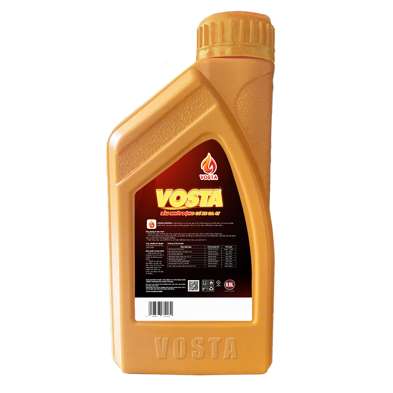 Dầu động cơ cho xe tay ga 4T SAE 10W-40, API SL, JASO MB - Ảnh 3
